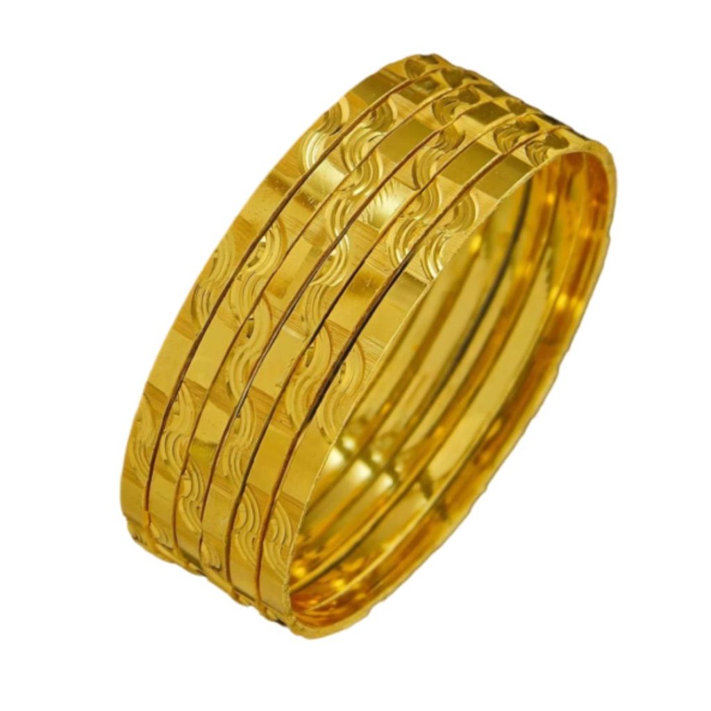 gold simple bangle designs